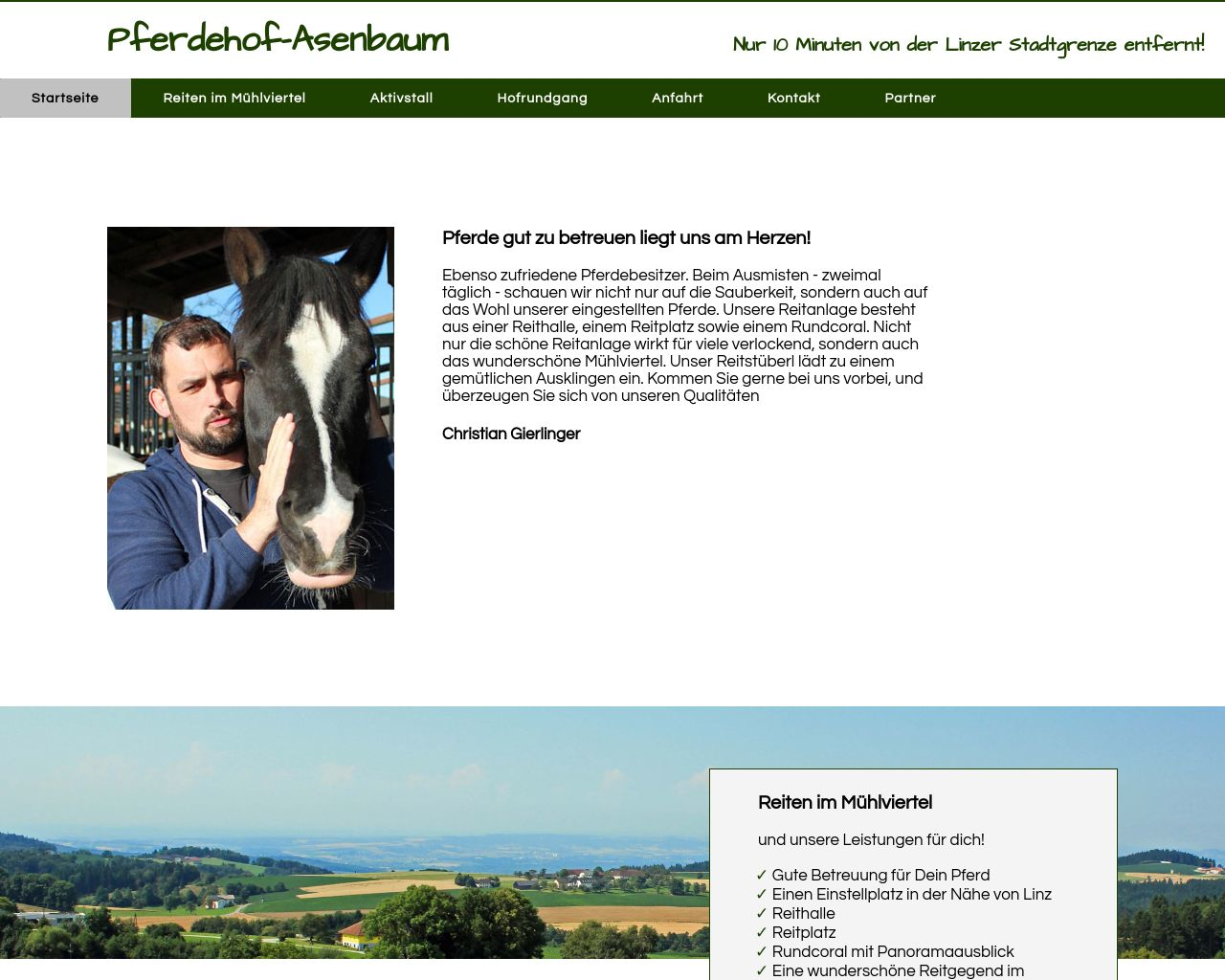 Bild Website pferdehof-asenbaum.at in 1280x1024
