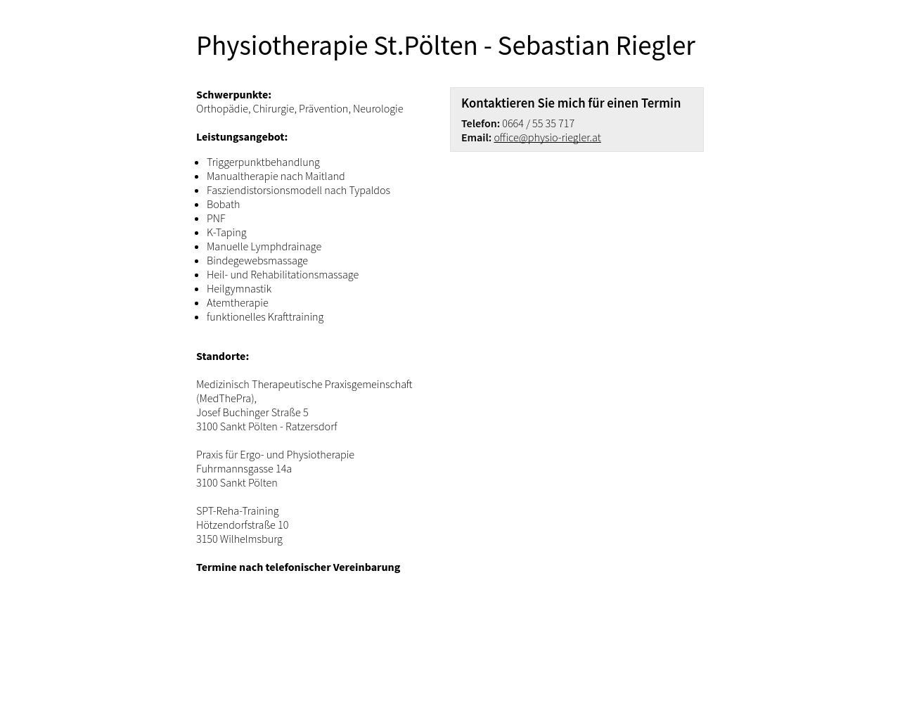 Bild Website physio-riegler.at in 1280x1024