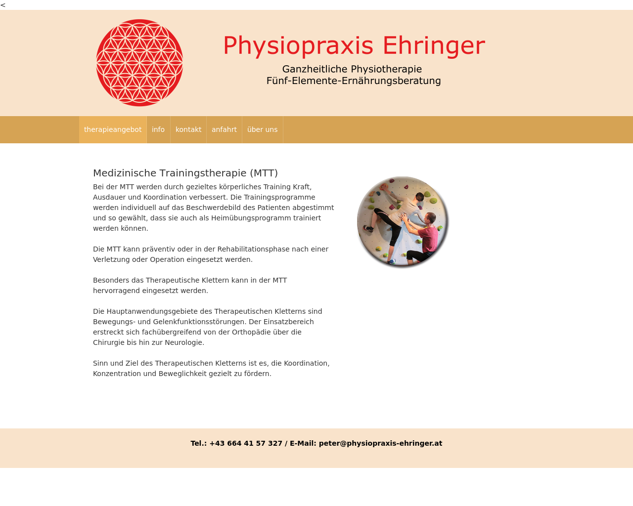 Bild Website physiopraxis-ehringer.at in 1280x1024
