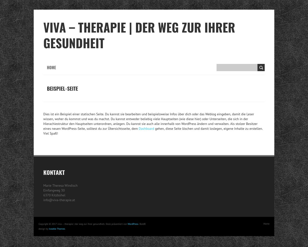 Bild Website viva-therapie.at in 1280x1024